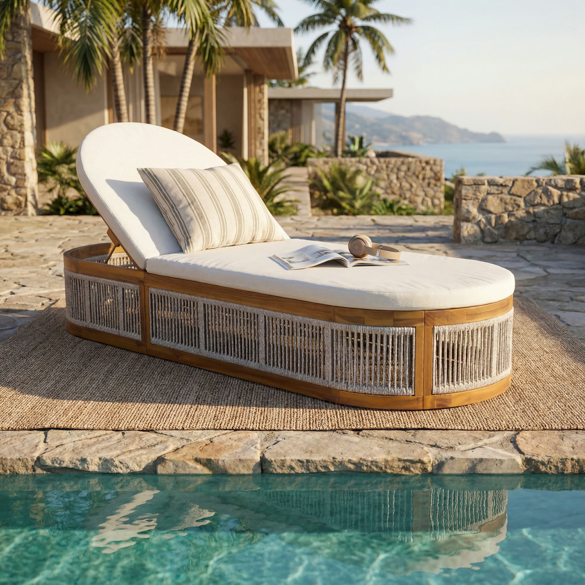 Chaise Lounge Set With 3 Position Adjustable