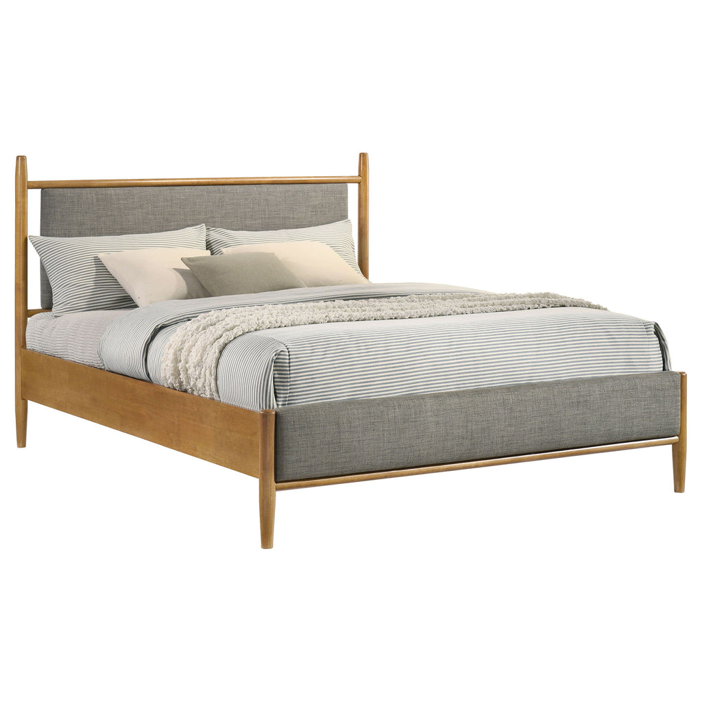 Panel Platform Bed With Upholstered Headboard And Footboard