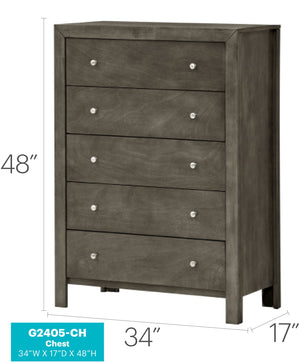 Transitional Elegant Storage Chest - Gray