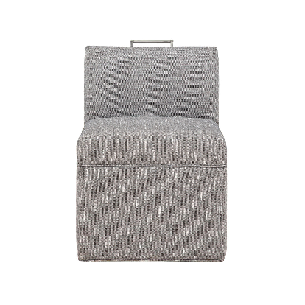 Della - Upholstered Castered Chair - Gray