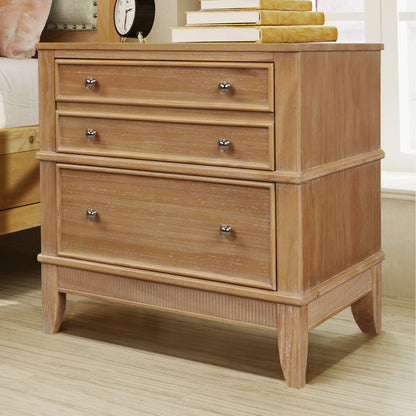 Gewnee - Hazel 3 Drawer Nightstand - Natural