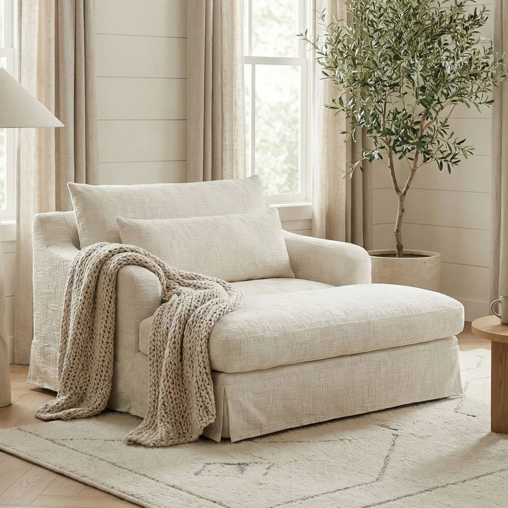 Sofa Bed Loveseat With Textured Surface And 2 Cushions