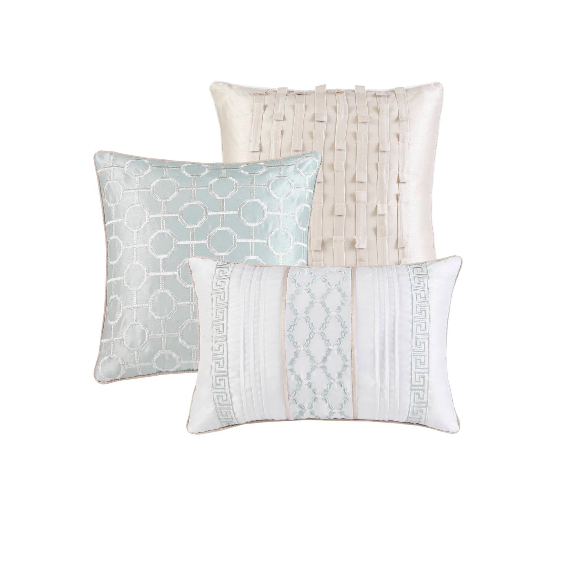Bennett - Queen Piece Comforter (Set of 7) - Aqua