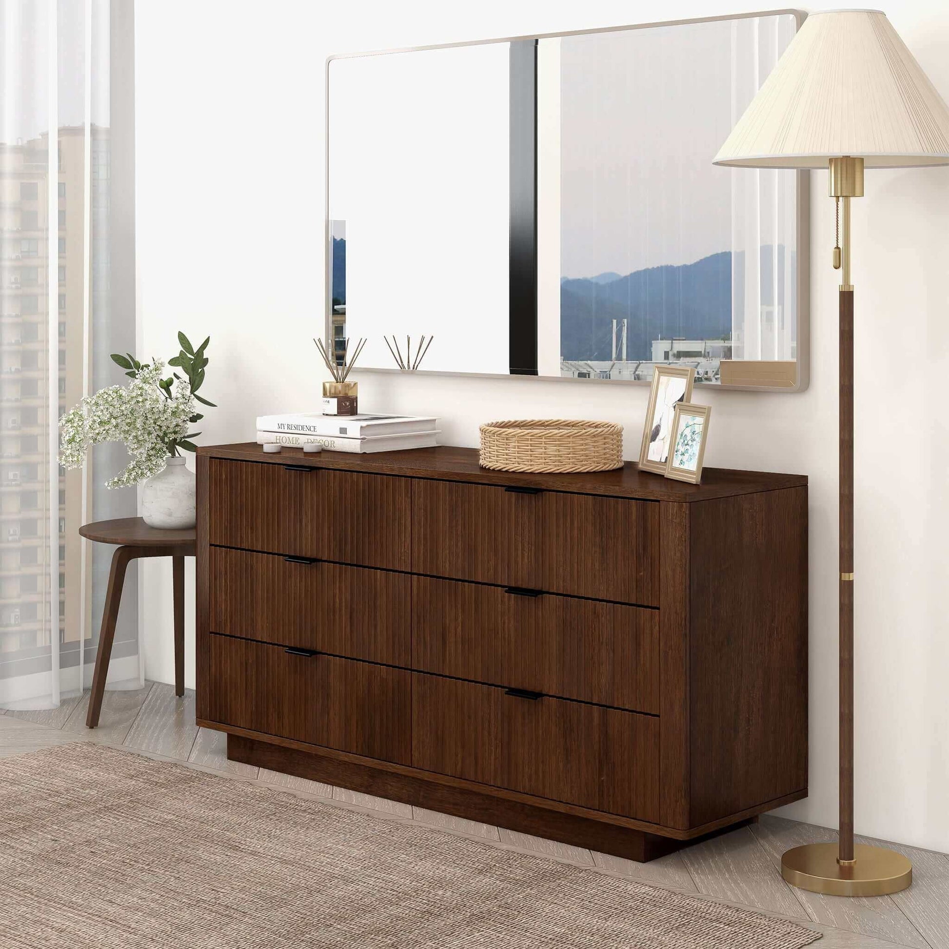 Lola - Dresser With 6 Drawers - Dark Brown