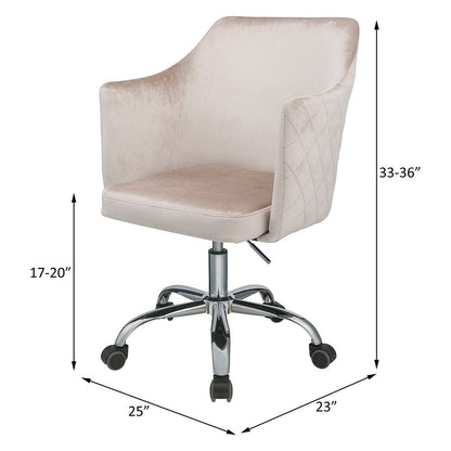 Cosgair - Office Chair - Champagne Velvet & Chrome