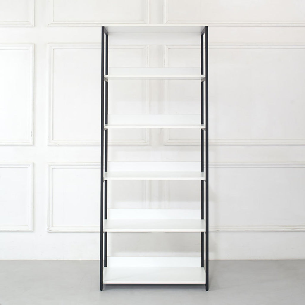 Fiona - Freestanding 3 Tower Wood Closet System With Metal Frame 7 Shelf Walk - White