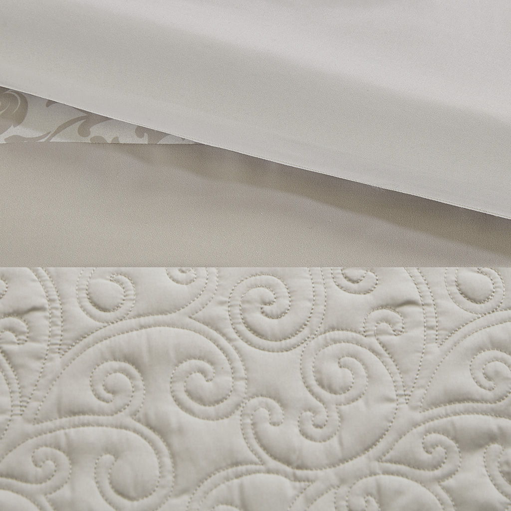 Ramsey - King Embroidered 8 Piece Comforter Set - Neutral