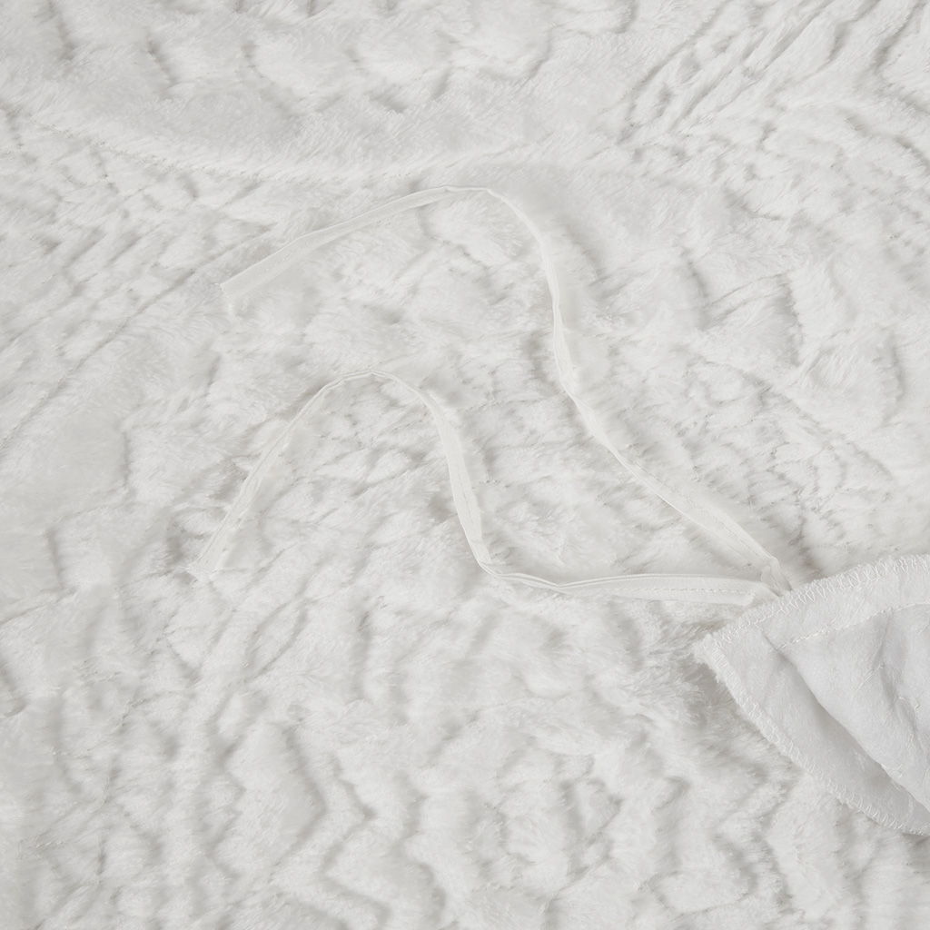 Arya - King Embroidered Medallion Ultra Duvet Cover Set - Ivory