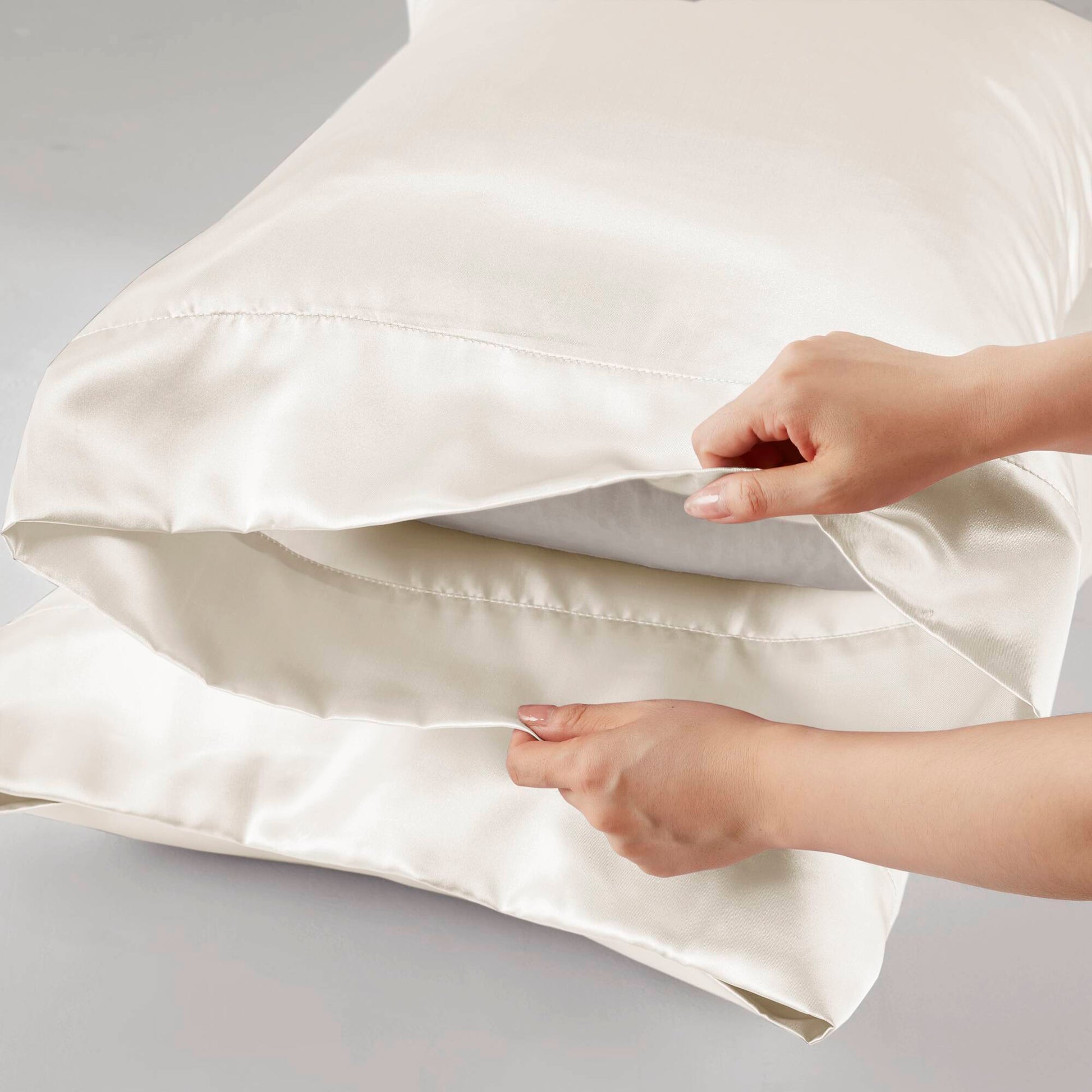 Satin - Pillowcases (Set of 2) Queen - Ivory