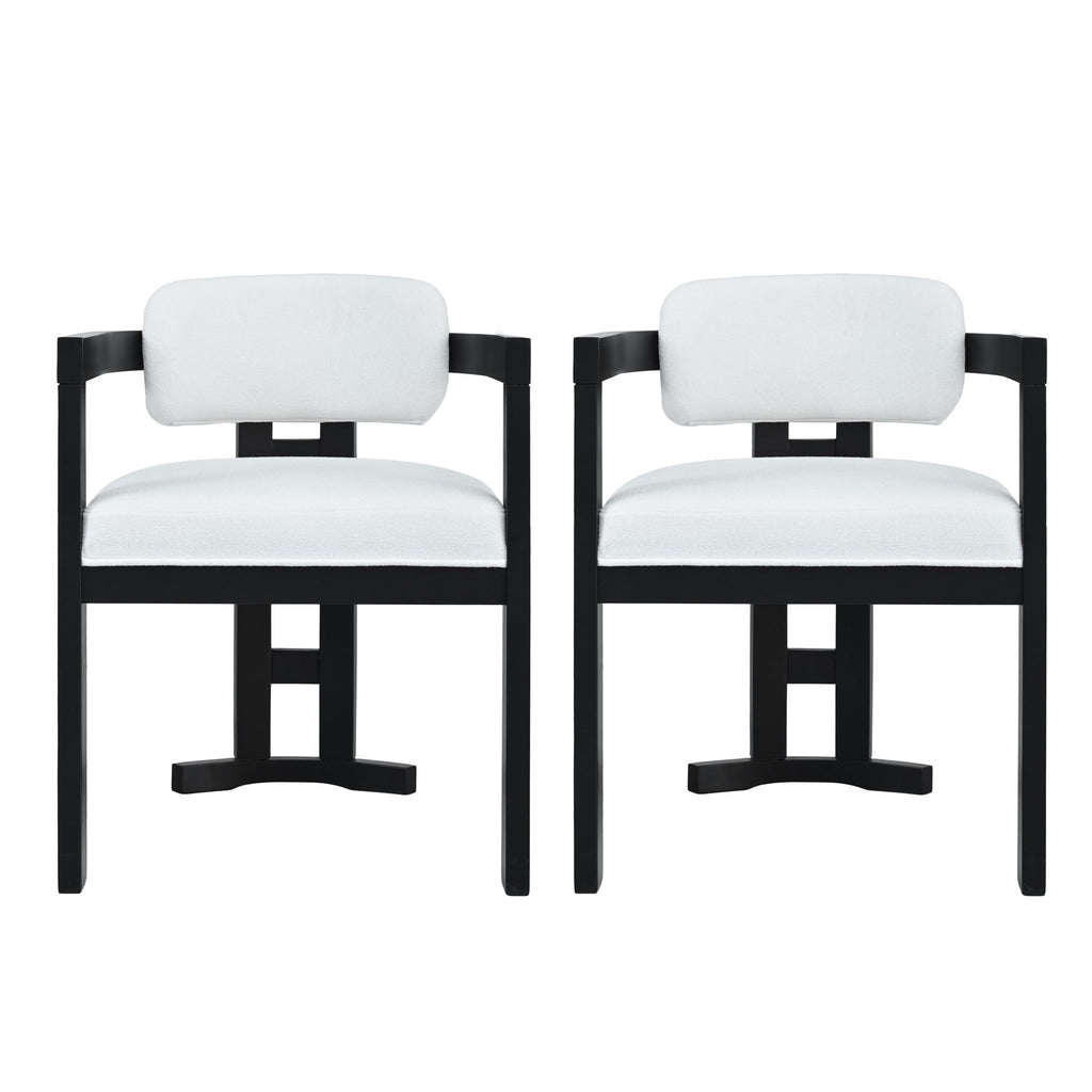 Stylish Indoor Upholstered Wood Dining Chair (Set of 2)