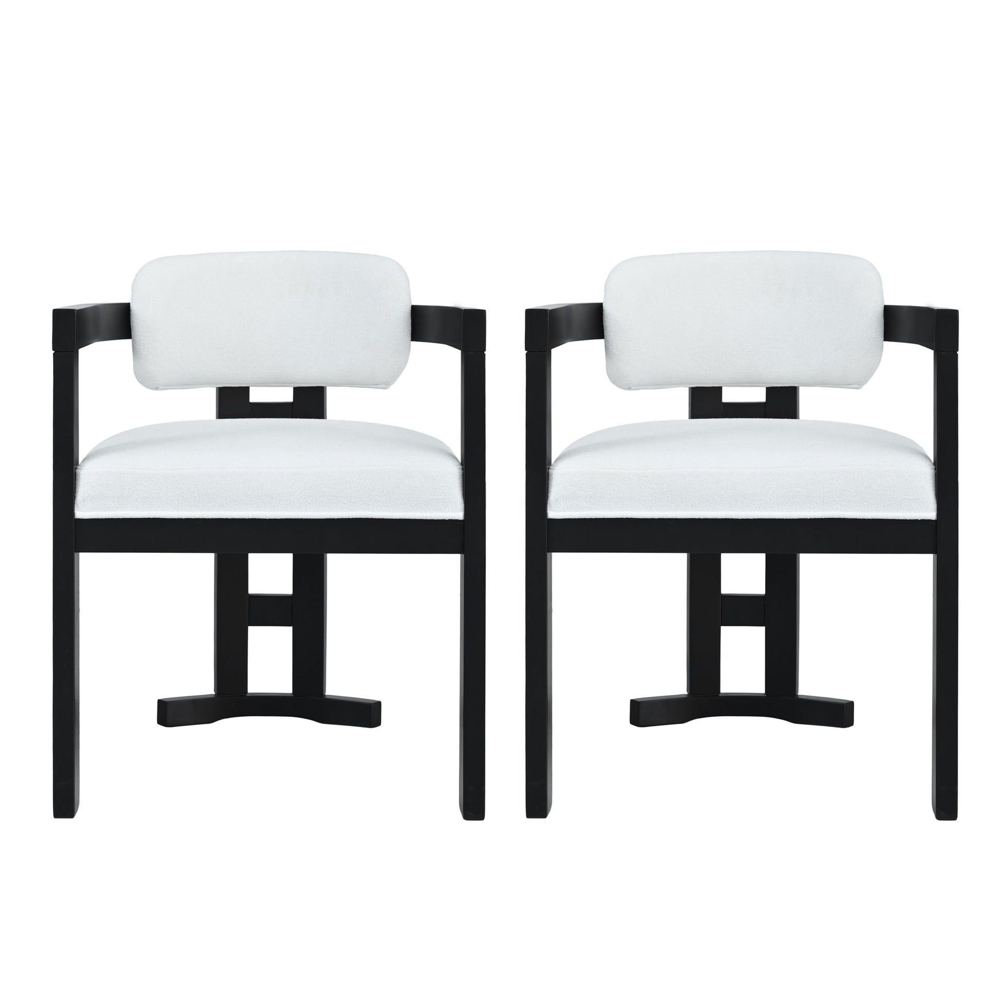 Stylish Indoor Upholstered Wood Dining Chair (Set of 2)