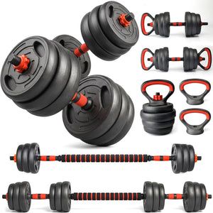 Adjustable Dumbbell Set, 4 In 1 Convertible Weights