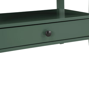 Newland - Storage Nightstand With Drawer And Pull Out Tray - Antique Green