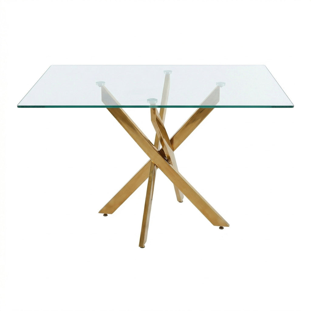 Rectangular Dining Table For Home Kitchen - Gold