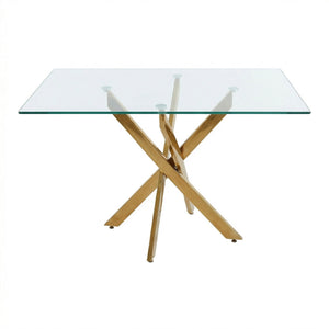 Rectangular Dining Table For Home Kitchen - Gold