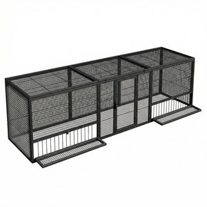 Thickened Chicken Coop For Outdoor - Black / Silver