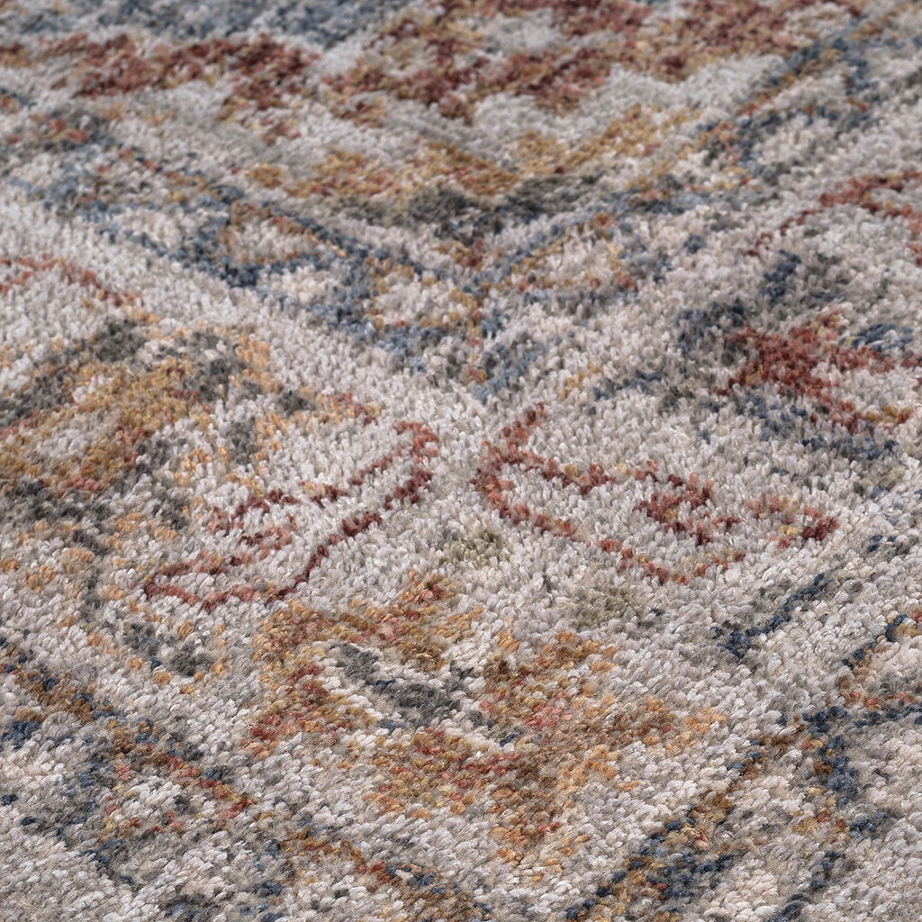 Jasmine - 8' x 10' Vintage Medallion Woven Area Rug - Orange Multi