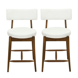 Counter Stool (Set of 2) - Walnut Beige