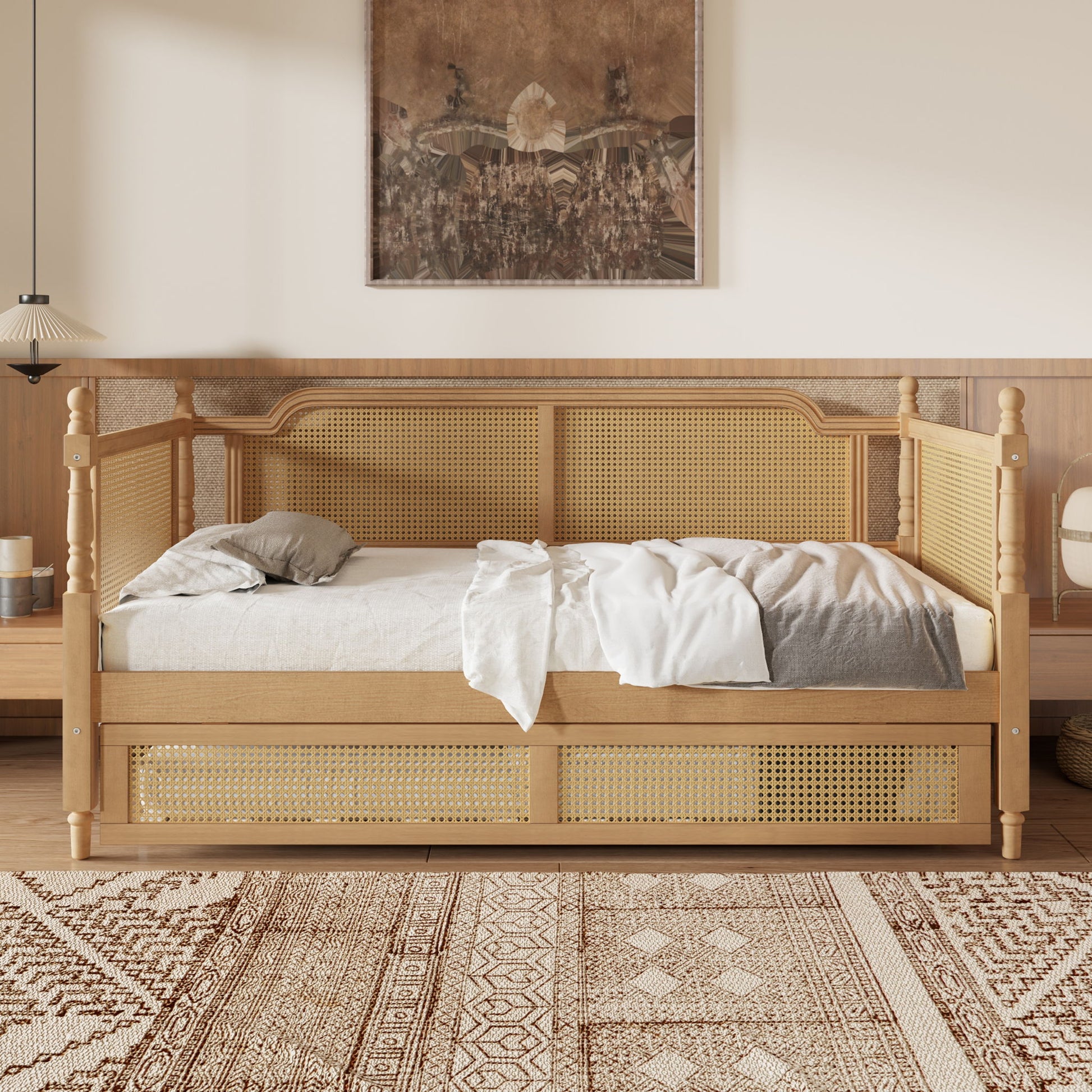 Traditional Style Daybed With Trundle