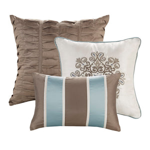 Caroline - Queen Piece Comforter (Set of 7) - Blue