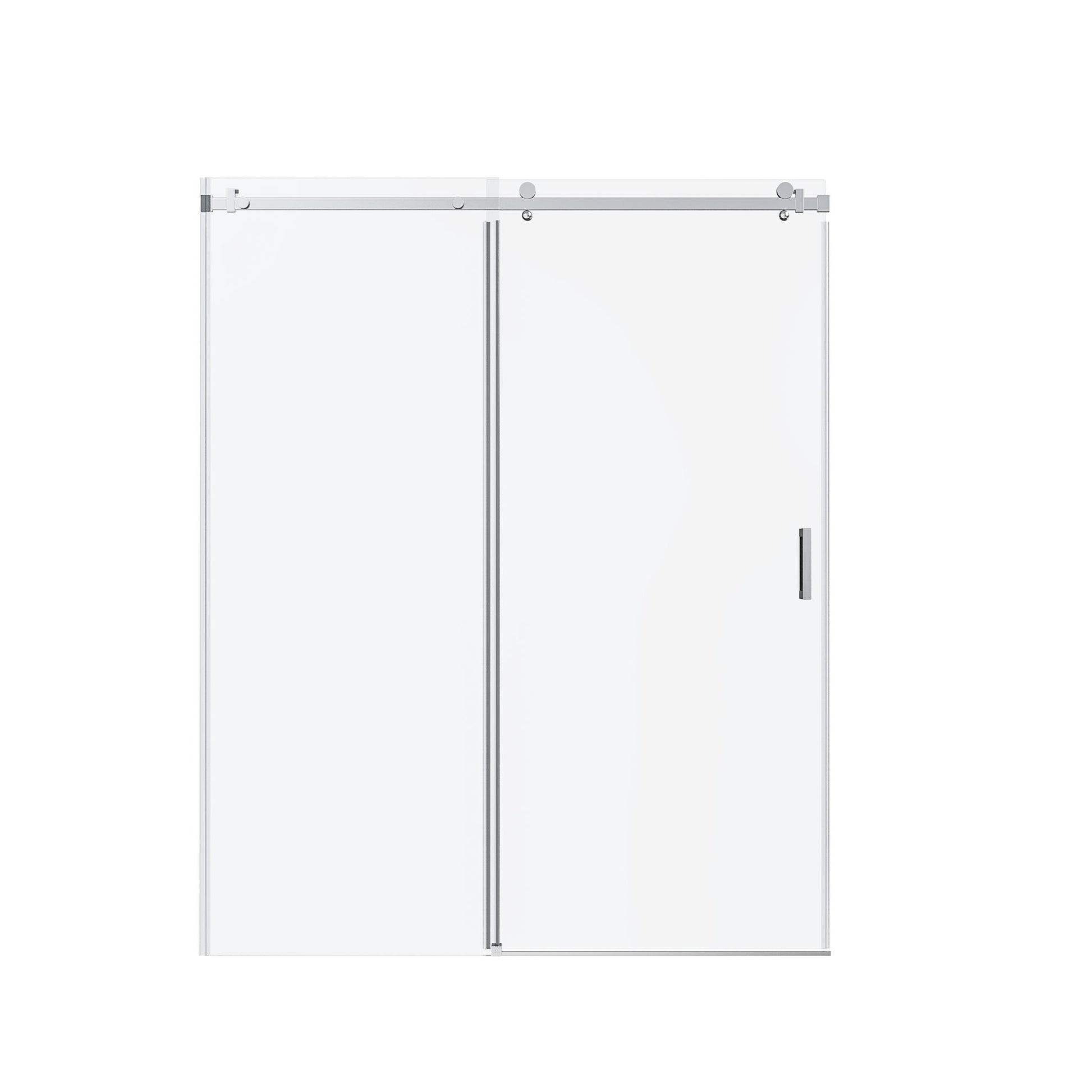 Frameless Single Sliding Shower Door, Sgcc Tempered Glass, Reversible