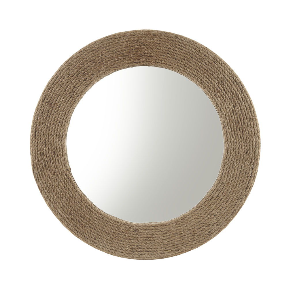 Cove - Round Jute Mirror - Brown