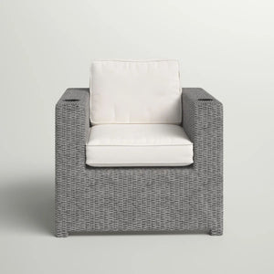 Aviara - Outdoor Club Chair Timeless Comfort With Plush Cushions - Gray Mix
