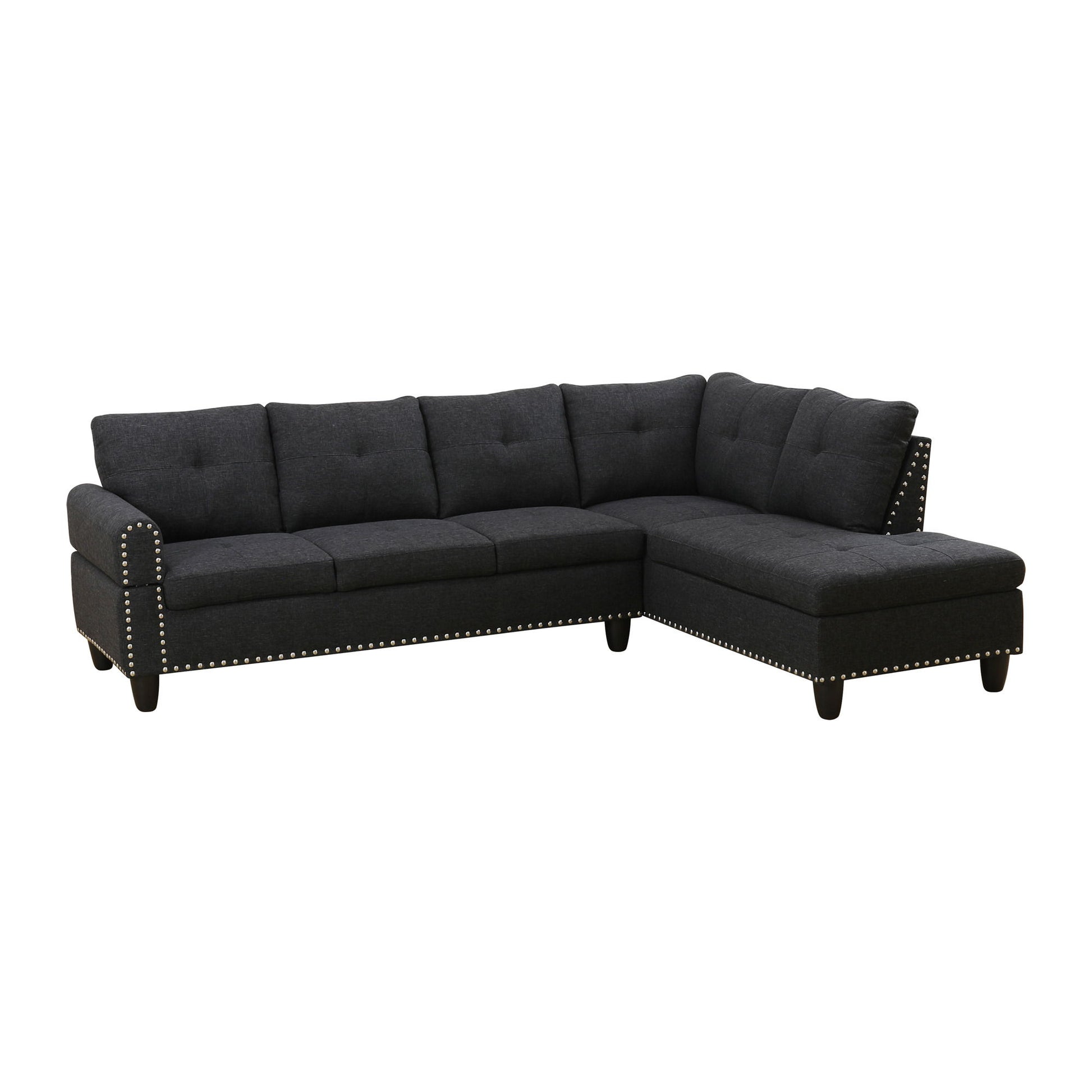 L - Shaped Sectional Sofa With Movable Left Chaise