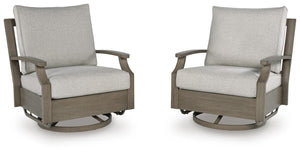 Rainier Ranch - Swivel Glider Chair With Cushion - Brown / Beige