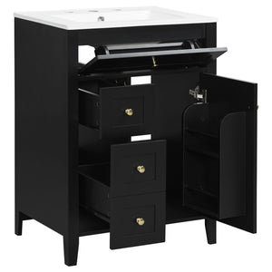 Modern Black Bathroom Vanity With Sink