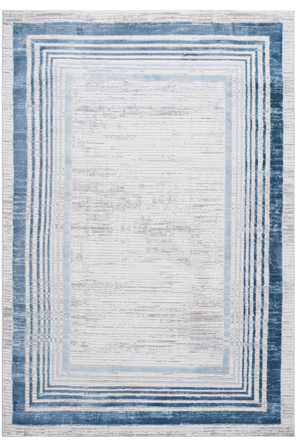 Marfi - 8' X 10' Bordered Area Rug - Blue / Ivory