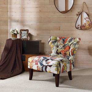 Erika - Accent Chair With Printed Upholstery - Multi