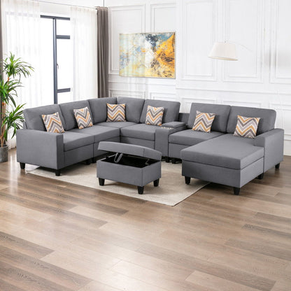 Nolan - 8 Piece Sectional Sofa With Interchangeable Legs