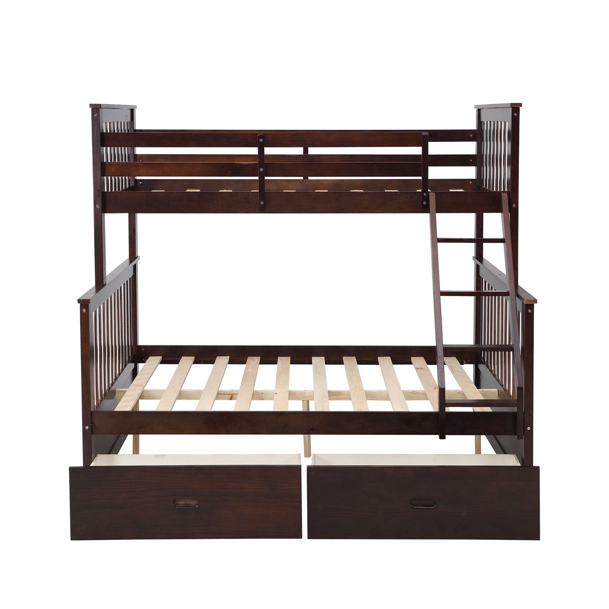 Bunk Bed With Ladder, And Safety Guard Rails