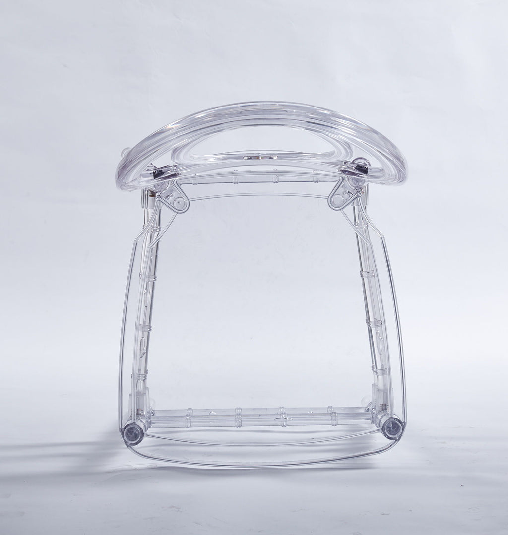 Dining Chair, Plastic Seat, Welding Chair (Set of 4) - Transparent