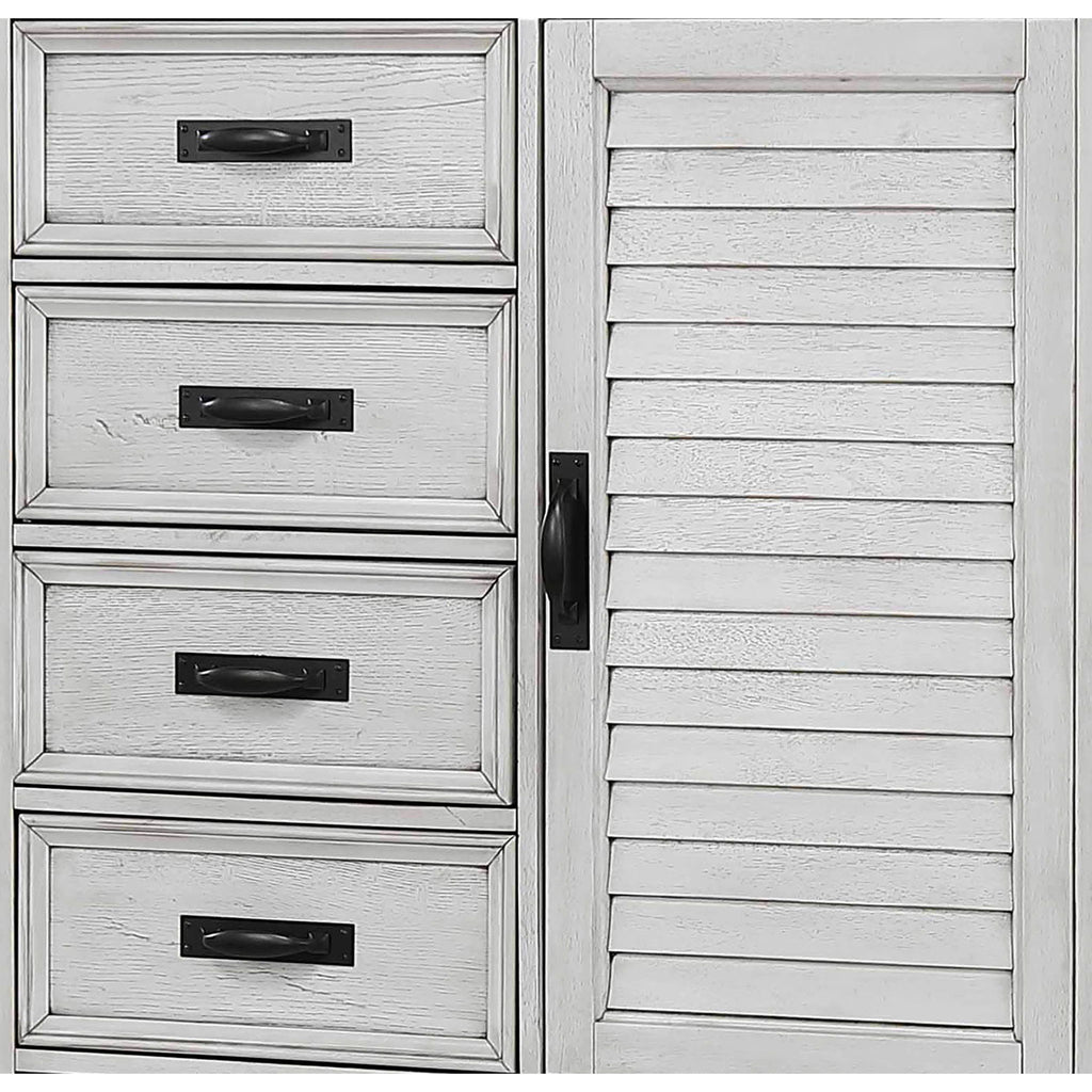Lockeford - 5 Drawer Door Chest - White