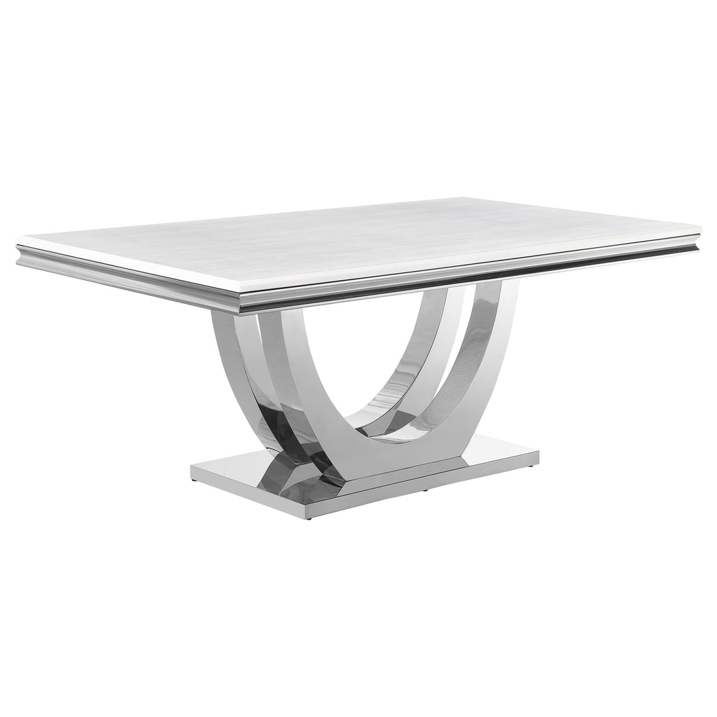 Kerwin - 5 Piece Rectangular Dining Table Set With Upholstered Chairs - Cream White