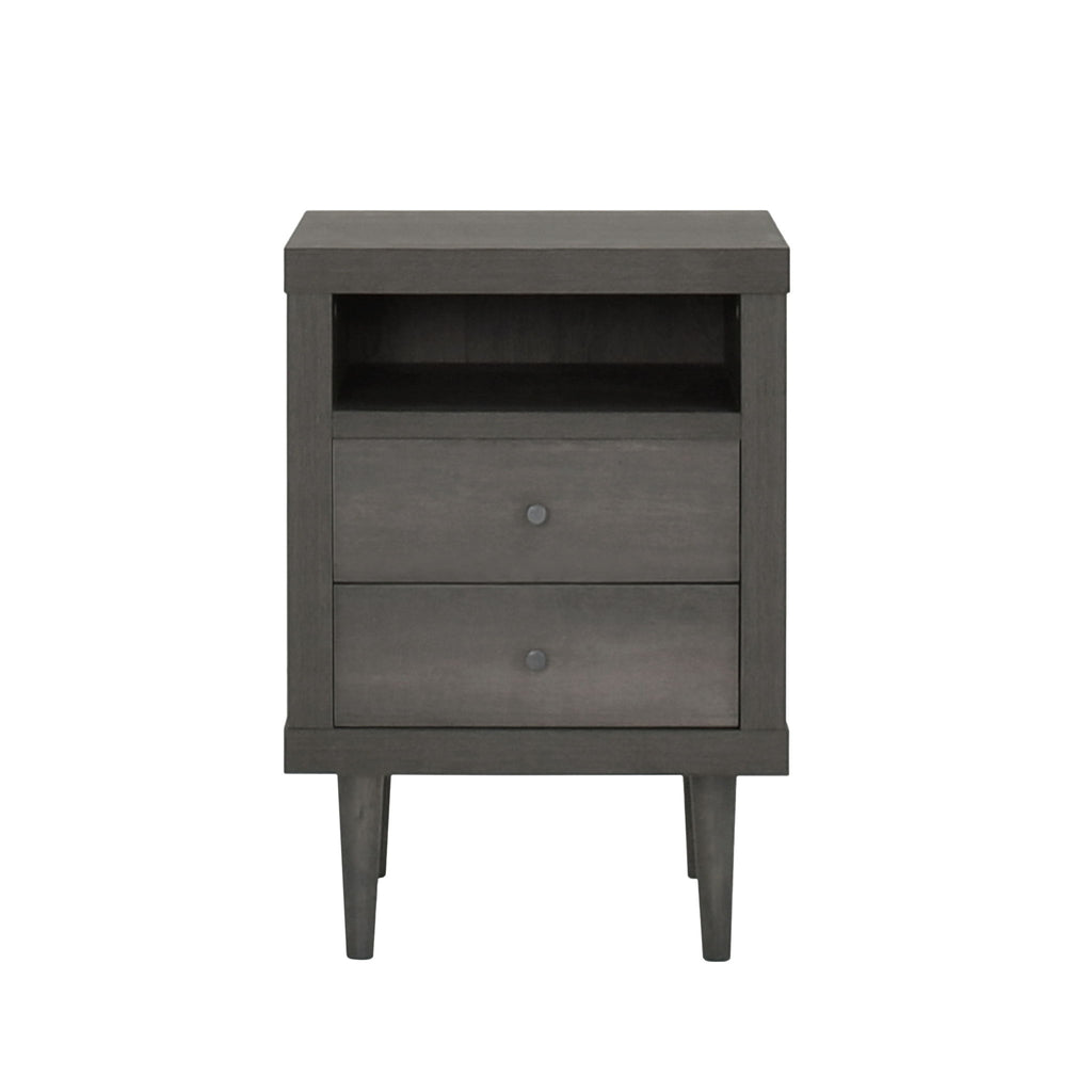 Nystrom - Mid Century Modern 2 Drawer Nightstand