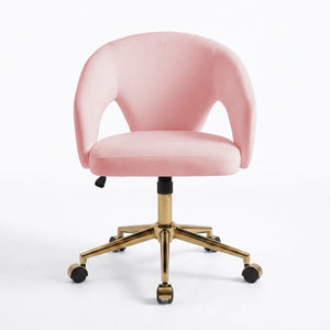 Ty - Office Adjustable Swivel Chair With Lumbar Support - Pink
