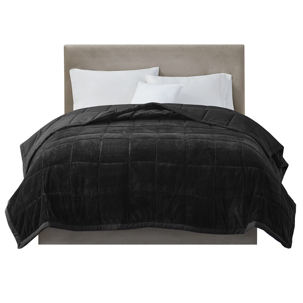 Coleman - Twin Reversible HeiQ Smart Temperature Down Alternative Blanket - Black