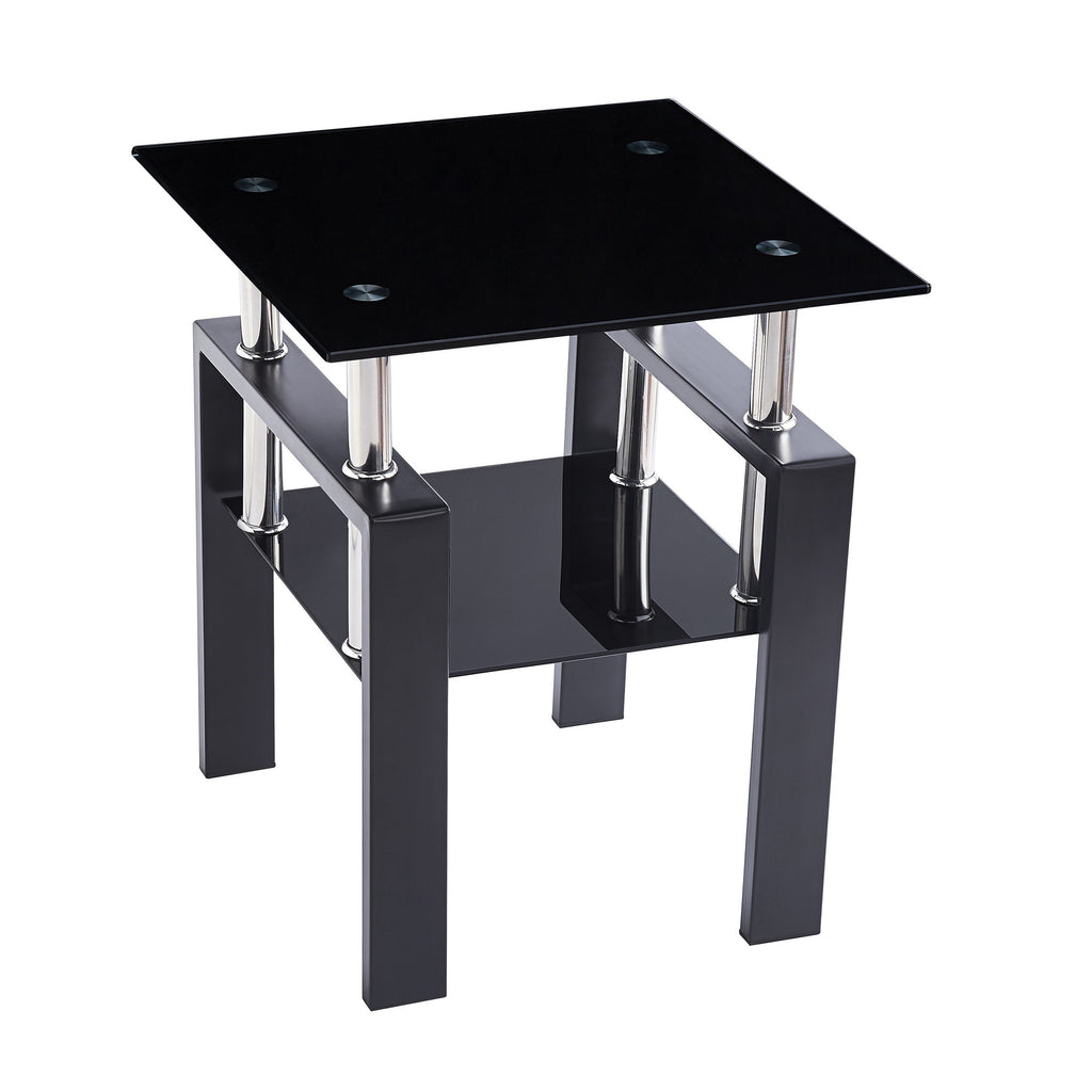Tempered Glass Table With Storage
