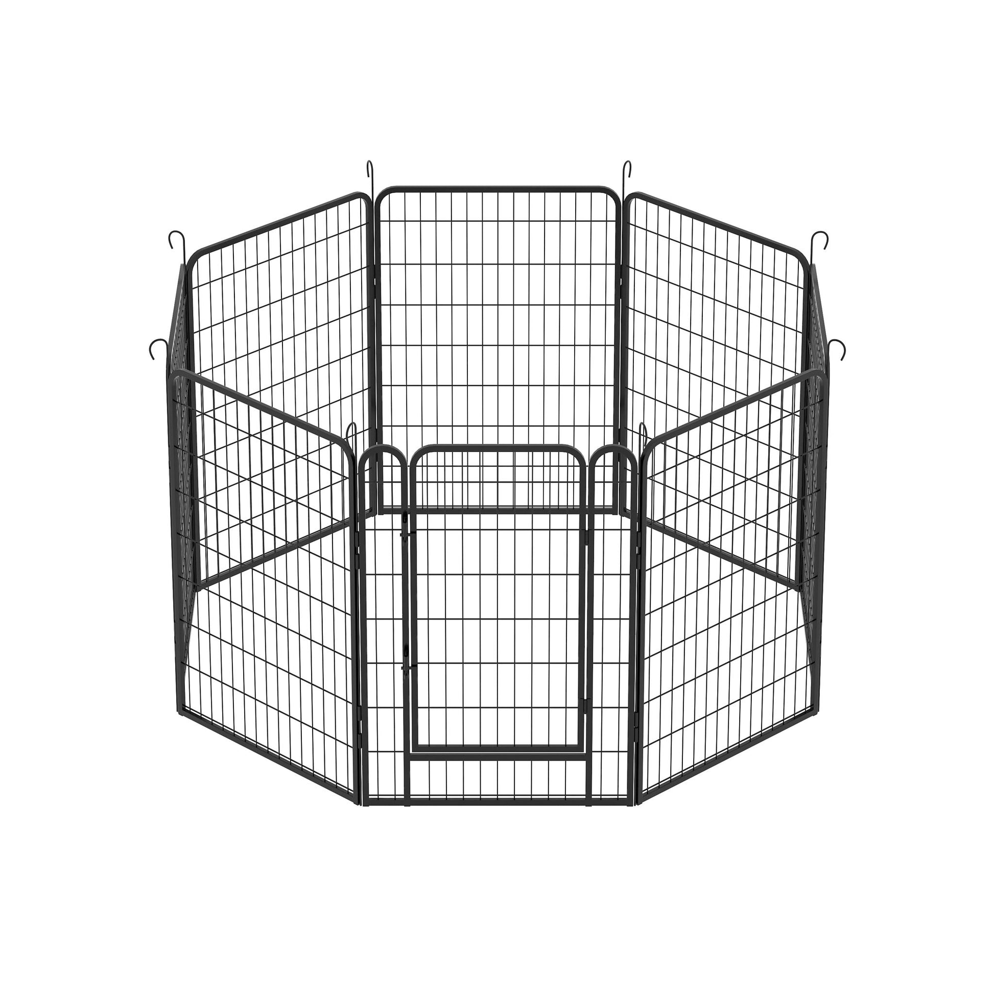 Heavy Duty Metal Playpen With Door, Dog Fence Pet Exercise Pen