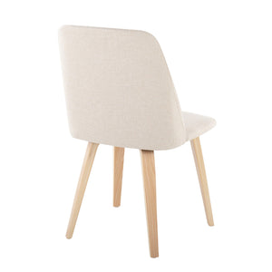 Toriano - Contemporary Dining Chair (Set of 2) - Natural / Cream
