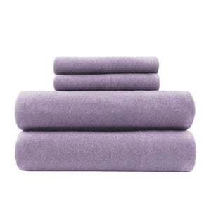 Cotton Blend Jersey Knit - All Season Sheet Set - Purple