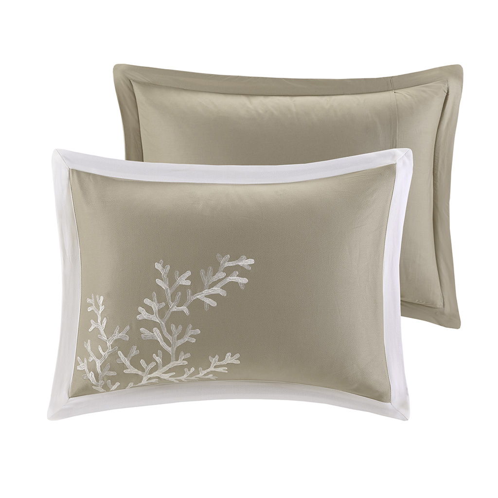 Coastline - California King 6 Piece Comforter Set - Khaki