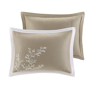 Coastline - California King 6 Piece Comforter Set - Khaki