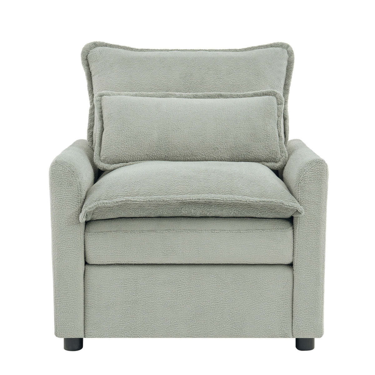 Modern Single Seat Accent Chair With Side Storage Pockets