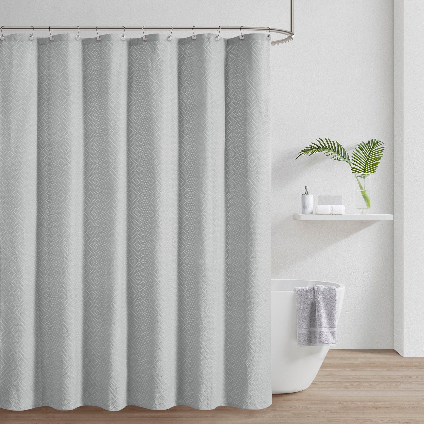 Calistoga - Matelasse Shower Curtain - Gray