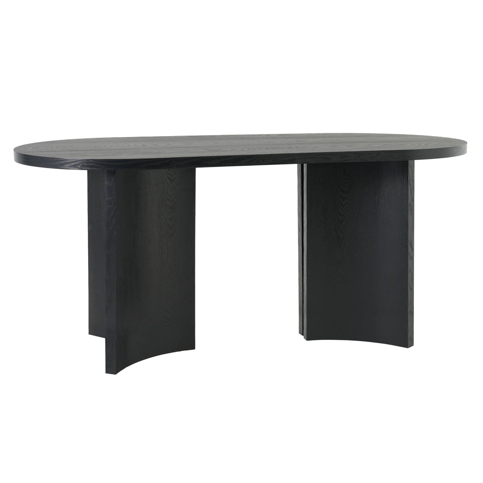 Dining Table With Curved Legs - Black