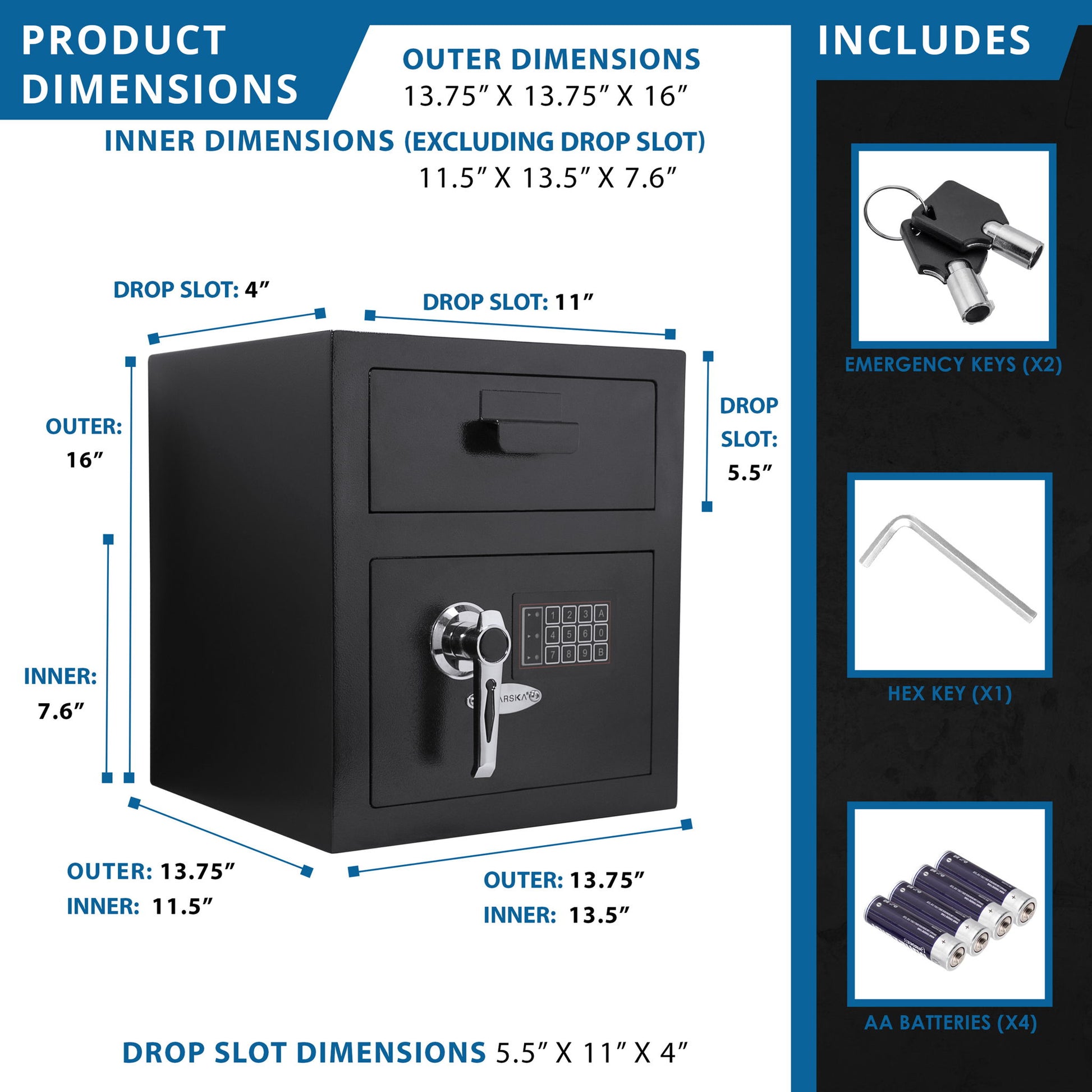 Durable Keypad Depository Safe